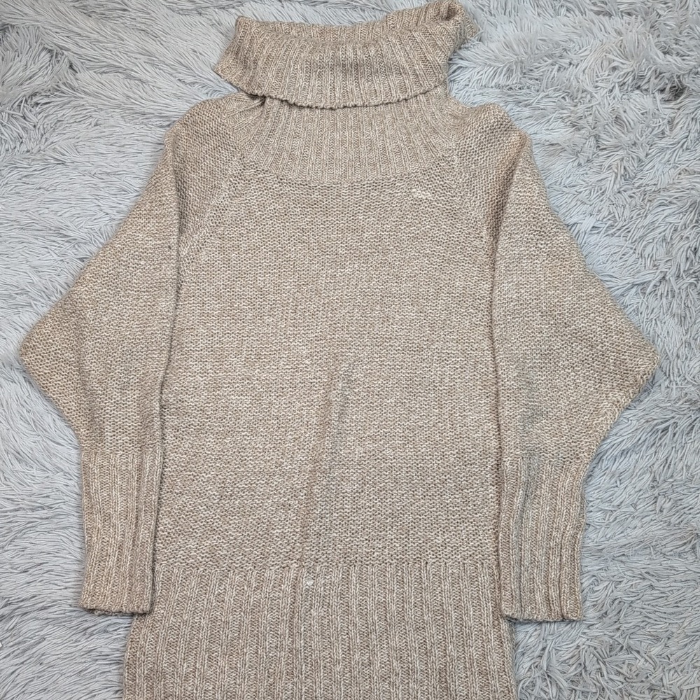 Decree Sweater‎ Womens S Biege Turtleneck Comfort Cozy Soft Preppy Casual